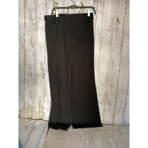 Tracy Evans Black Wide Leg Dress Pants Pinstripe Size 7 Stylish Workwear